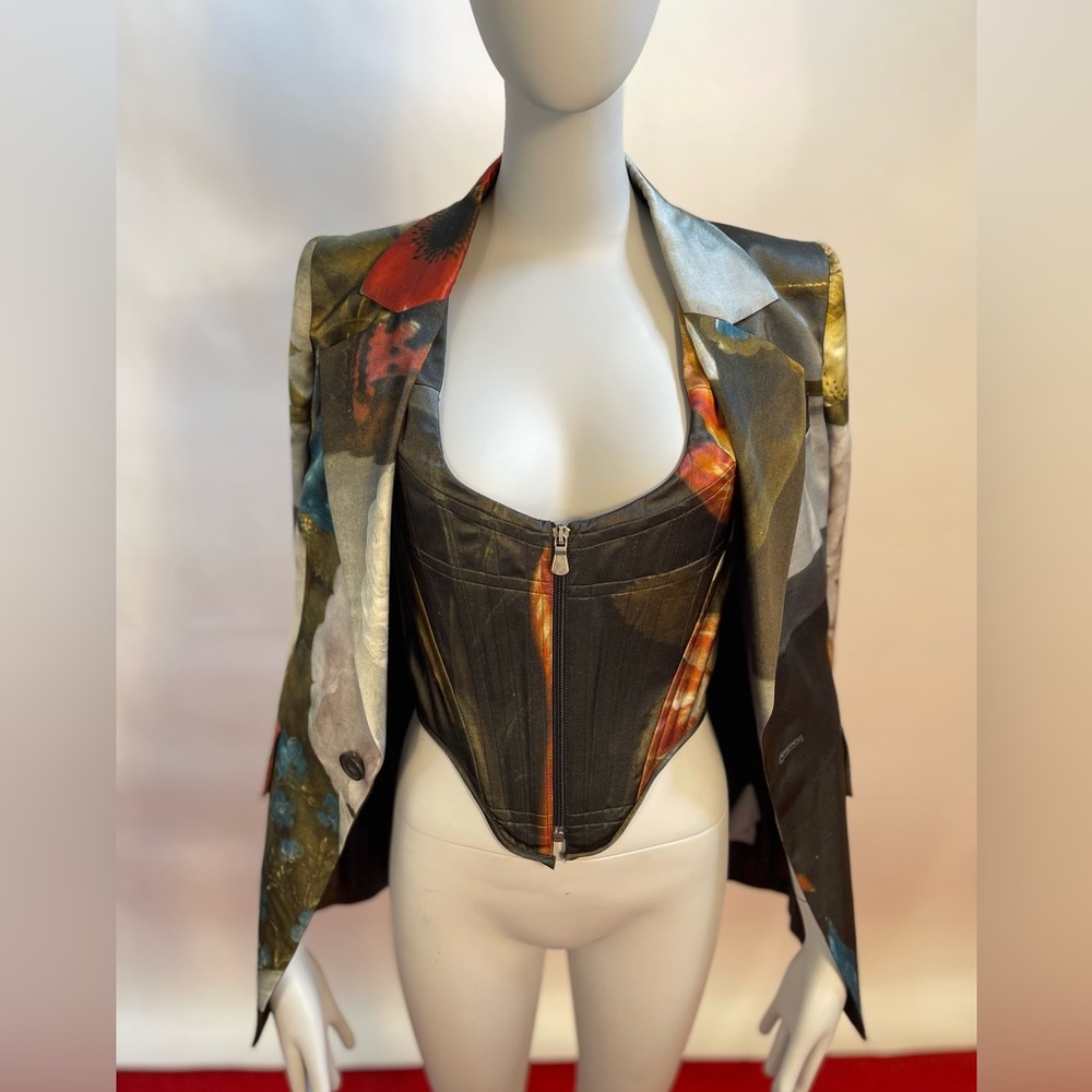 Vivienne Westwood BRAND NEW CAGE CORSET BOSSCHAERT PRINT IT 42 NWT - Picture 5 of 16